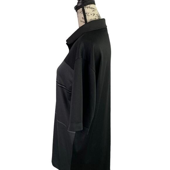 Nike Golf Men's Medium Polo Shirt DRI-FIT Polyester 3 Button Closure Black Gray - Picture 7 of 9